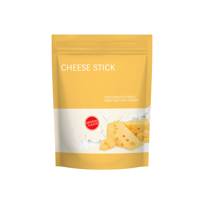 Resealable Stand Up Zipper Bag 100G Sweet Candy Cheese Stick Aluminum Foil Packaging Bags