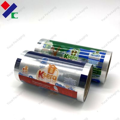 Kemasan Makanan Kustom Laminated Roll Film Dicetak Untuk Cookies Plastik Pet Aluminium Foil Film