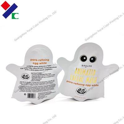 Kemasan Fleksibel Kantong Segel Tiga Sisi Tas Masker Wajah Berbentuk Khusus
